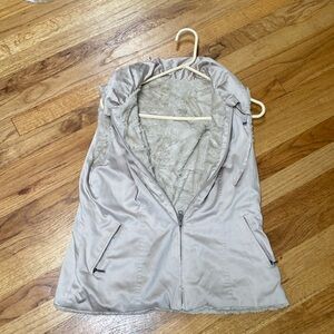 Size medium reversible tan faux  fur vest